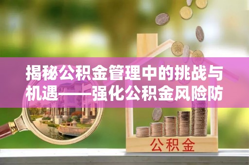罗定揭秘公积金管理中的挑战与机遇——强化公积金风险防控的多维策略