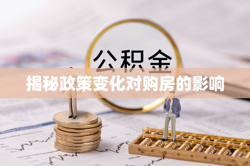 罗定揭秘政策变化对购房的影响