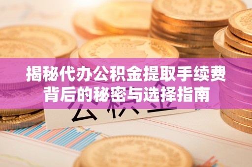 罗定揭秘代办公积金提取手续费背后的秘密与选择指南