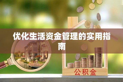 罗定优化生活资金管理的实用指南
