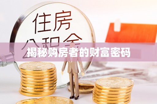 罗定揭秘购房者的财富密码