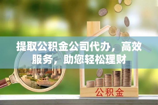 罗定提取公积金公司代办，高效服务，助您轻松理财