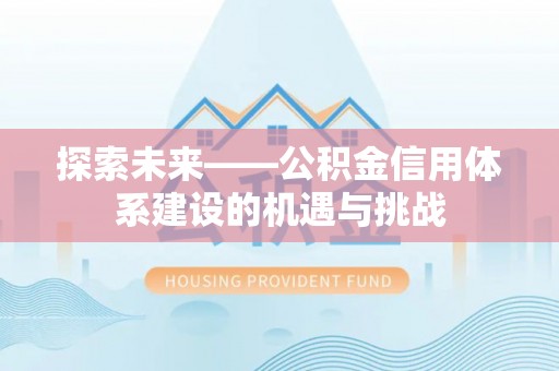 罗定探索未来——公积金信用体系建设的机遇与挑战